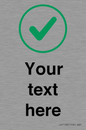 IV7138: Custom plain background, green tick in circle sign