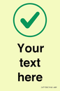IV7138: Custom plain background, green tick in circle sign