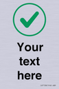 IV7138: Custom plain background, green tick in circle sign