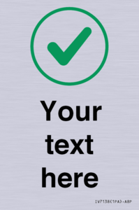 IV7138: Custom plain background, green tick in circle sign