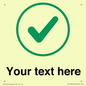 IV7138: Custom plain background, green tick in circle sign