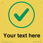 IV7138: Custom plain background, green tick in circle sign