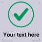 IV7138: Custom plain background, green tick in circle sign