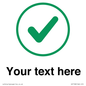 IV7138: Custom plain background, green tick in circle sign