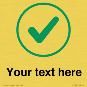 IV7138: Custom plain background, green tick in circle sign