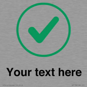 IV7138: Custom plain background, green tick in circle sign