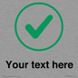 IV7138: Custom plain background, green tick in circle sign