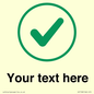 IV7138: Custom plain background, green tick in circle sign