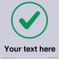 IV7138: Custom plain background, green tick in circle sign