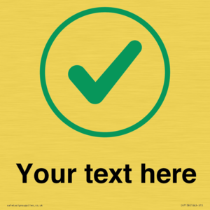 IV7138: Custom plain background, green tick in circle sign