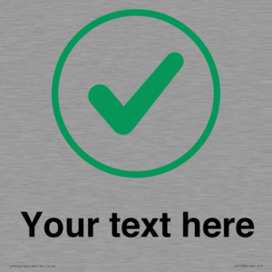 IV7138: Custom plain background, green tick in circle sign