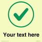 IV7138: Custom plain background, green tick in circle sign