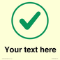 IV7138: Custom plain background, green tick in circle sign