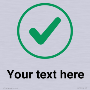 IV7138: Custom plain background, green tick in circle sign