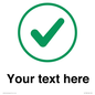 IV7138: Custom plain background, green tick in circle sign