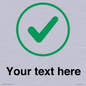 IV7138: Custom plain background, green tick in circle sign