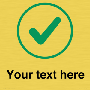 IV7138: Custom plain background, green tick in circle sign