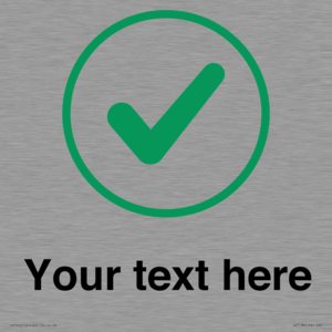 IV7138: Custom plain background, green tick in circle sign