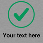 IV7138: Custom plain background, green tick in circle sign