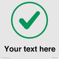 IV7138: Custom plain background, green tick in circle sign