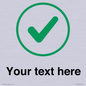 IV7138: Custom plain background, green tick in circle sign