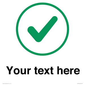 IV7138: Custom plain background, green tick in circle sign