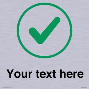 IV7138: Custom plain background, green tick in circle sign