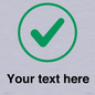IV7138: Custom plain background, green tick in circle sign