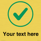 IV7138: Custom plain background, green tick in circle sign
