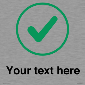 IV7138: Custom plain background, green tick in circle sign