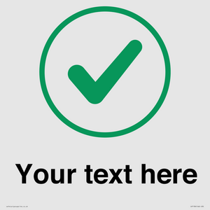 IV7138: Custom plain background, green tick in circle sign