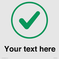 IV7138: Custom plain background, green tick in circle sign