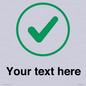 IV7138: Custom plain background, green tick in circle sign