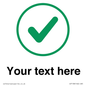 IV7138: Custom plain background, green tick in circle sign
