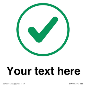 IV7138: Custom plain background, green tick in circle sign