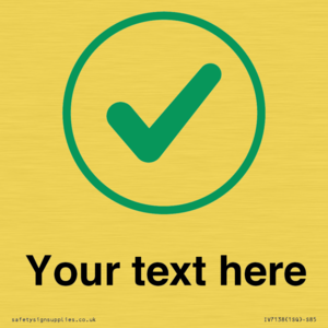 IV7138: Custom plain background, green tick in circle sign