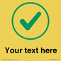 IV7138: Custom plain background, green tick in circle sign