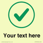 IV7138: Custom plain background, green tick in circle sign