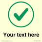 IV7138: Custom plain background, green tick in circle sign