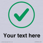 IV7138: Custom plain background, green tick in circle sign