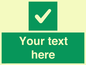 IV7139: Custom green background, green square with tick sign