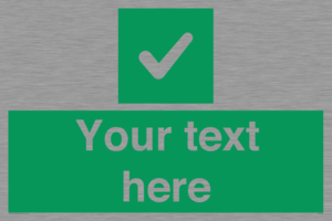 IV7139: Custom green background, green square with tick sign