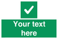 IV7139: Custom green background, green square with tick sign