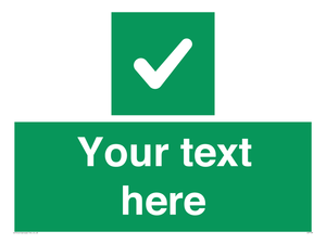 IV7139: Custom green background, green square with tick sign