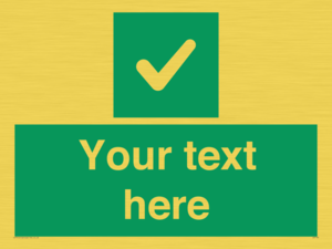 IV7139: Custom green background, green square with tick sign