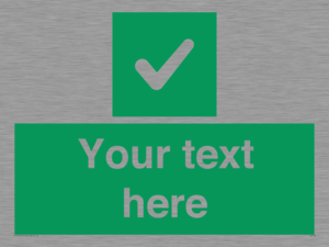 IV7139: Custom green background, green square with tick sign