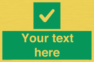 IV7139: Custom green background, green square with tick sign