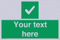 IV7139: Custom green background, green square with tick sign