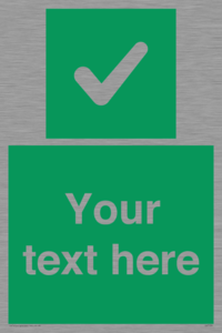 IV7139: Custom green background, green square with tick sign