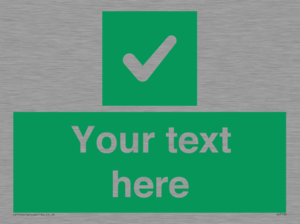 IV7139: Custom green background, green square with tick sign